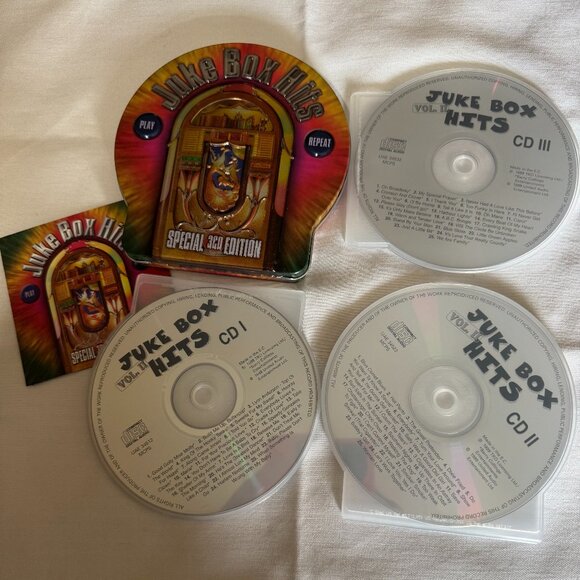 United Audio Entertainment Embossed Tin - 3 CD Set - Juke Box Hits - 75 Tracks - Picture 9 of 9